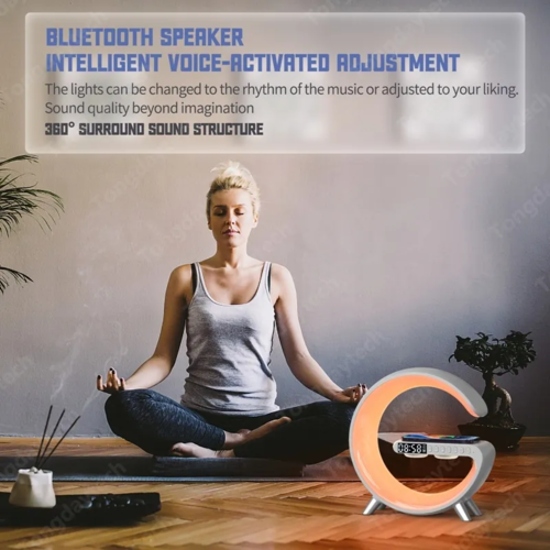 3in1 G-lamp speaker with wireless charger+bluetooth speakers