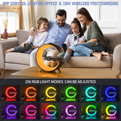 3in1 G-lamp speaker with wireless charger+bluetooth speakers